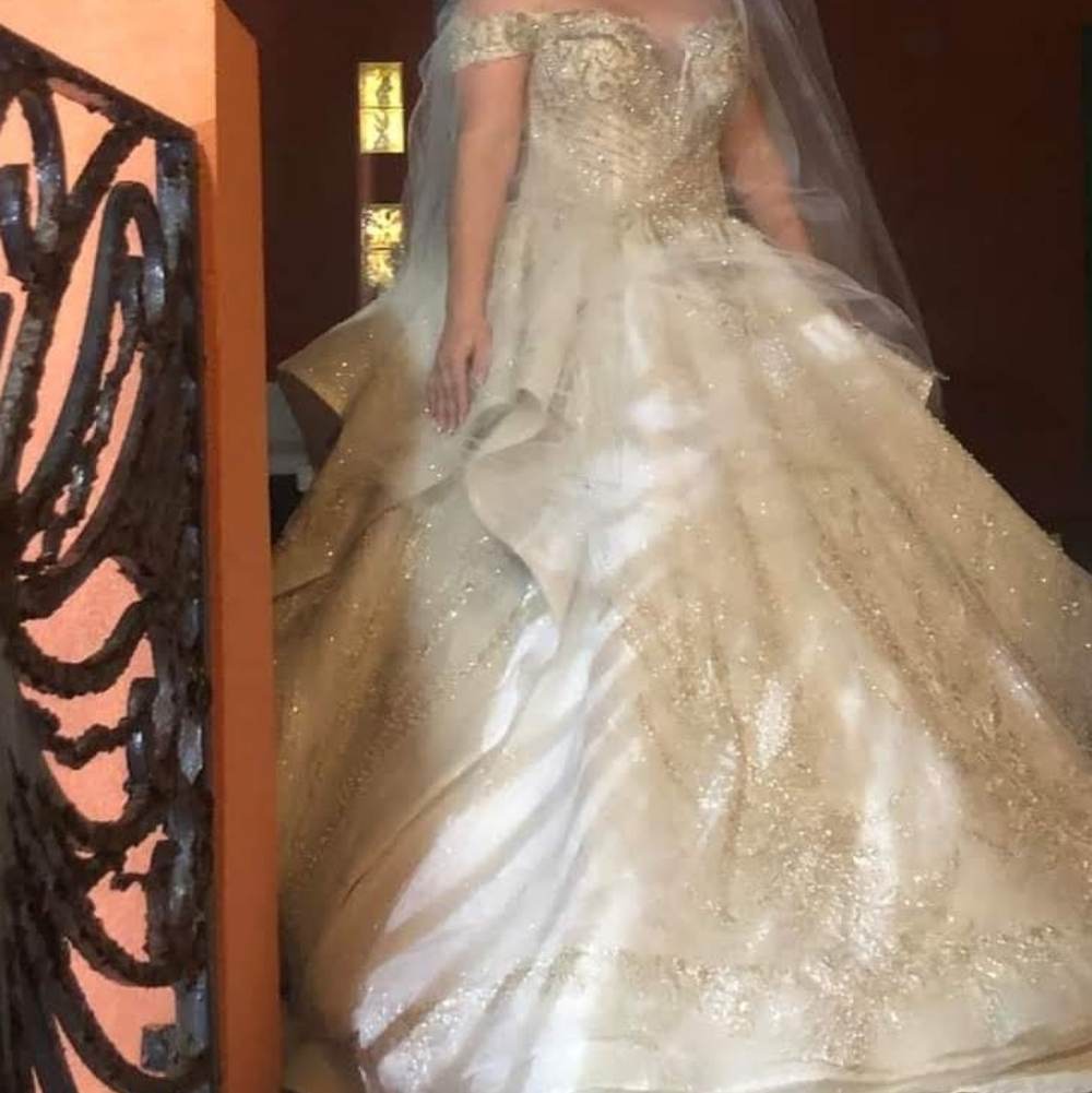 Elegant White Wedding Gown